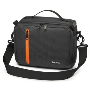 S-ZONE Camera Insert Bag Waterproof Lens Cube Case Compatible with Nikon Canon Sony Fuji for SLR DSLR Mirrorless Shockproof Padded Lens Cables Accessories