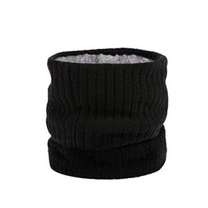 HGDGears Fleece Neck Warmer Windproof Thermal Knitted Snood Scarf for Men Women Thick Winter Cold Weather Knitted Circle Scarf for Outdoor Sports