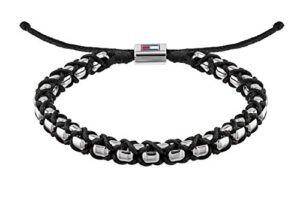 Tommy Hilfiger Jewelry Men's Cord & Chain Bracelet Black - 2790182