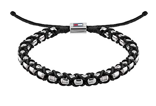 Tommy Hilfiger Jewelry Men's Cord & Chain Bracelet Black - 2790182