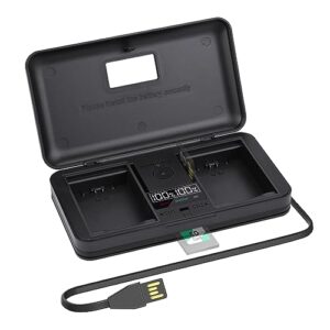 DMW-BLF19 / DMW-BLF19e Charger - LCD Built-in USB Cable Charger with Type C Port for Panasonic S5 GH6 GH5s GH5 GH4 GH3 GH3A GH3H GH3GK GH4R GH4GK Digital Camera