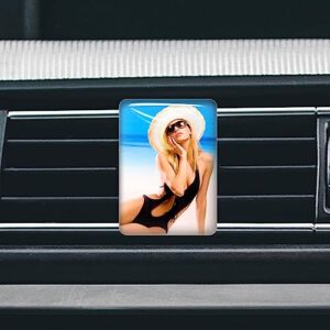 Personalized Crystal Car Air Freshener with Your Photo Text - Customized Car Air Purifier Scented Crystal Clips for Car Interior Decoration Fragrance