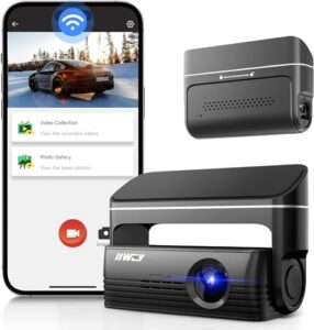 IIWEY WiFi Dash Cam Front 1080P Mini Car No-screen Hidden Dashboard Recorder with Super Night Vision