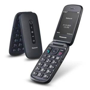 Panasonic KX-TU550EXB 4G Essentials Clamshell Mobile Phone for Elderly