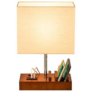 Briever USB Bedside Table Lamp
