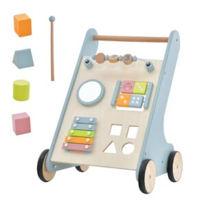 GYMAX Wooden Baby Walker