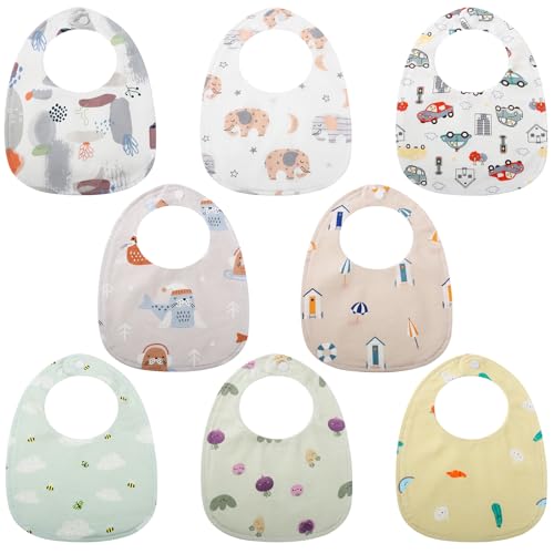 8 Packs Baby Bandana Dribble Bibs