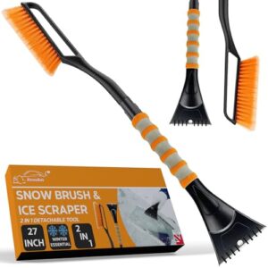 Xtremeauto Ice Scraper Snow Brush - 2 in 1 Car Windscreen Window Long Scraper Brush Car Ice Scraper For Windscreen