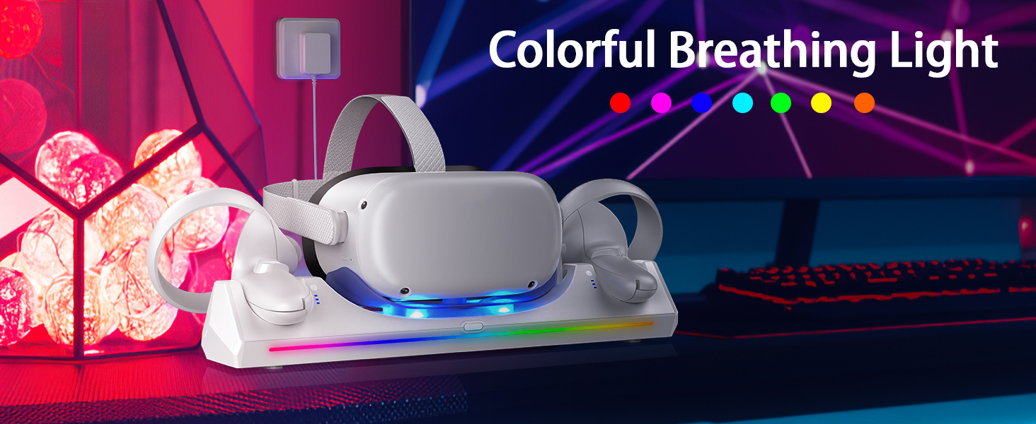 VR Charging Dock for Quest 2 Charging Stand for Oculus/Meta Quest 2 Magnetic Charging Station