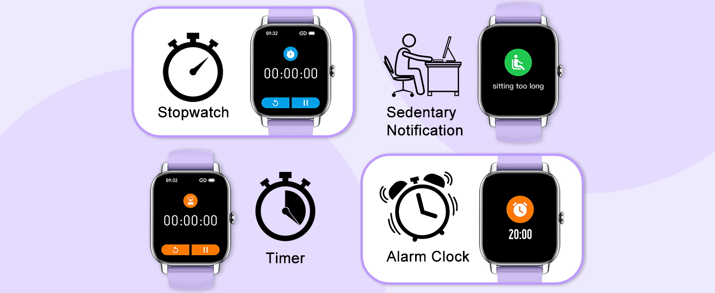 Touch Screen Fitness Watch with SpO2 Heart Rate Sleep Monitor, 60 Sports,