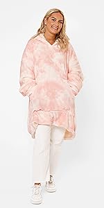 womens hoodie blanket, pink jumper for women, girls hoodie blanket, blanket hoodie