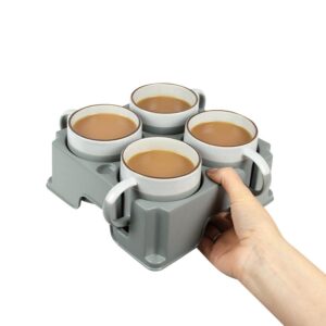 muggi 4 Cup Holder/Drink Holder - Reusable Non Spill Cup Holder - Travel