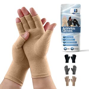 Hotcakes Compression Gloves for Arthritis Pain Relief-Snug Elastic Arthritis Gloves for Women and Men Offers Hand Support for Carpal Tunnel