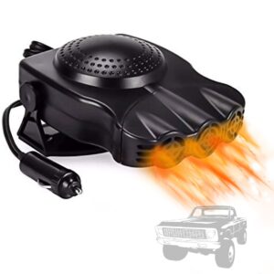 Showvigor Portable Car Heater 12V That Plug into Cigarette Lighter Windshield Defroster & Defogger 2 in 1 Fast Heating/Cooling Automobile Heater Demister Vehicle Heater Fa
