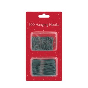 300 Pk Assorted Sizes Ornaments Hook | Christmas Tree Decorations | Christmas Baubles Hanging Hooks (GREEN)