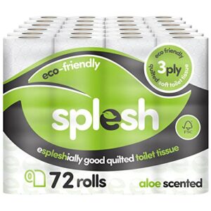Splesh by Cusheen 3-ply Toilet Roll - Aloe Vera Fragrance (72 Pack) Soft