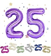 Number 25 Balloon, Blue 25 Number Balloon, 40