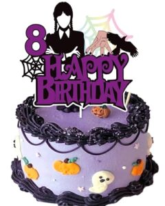 YOOYEH 1 PCS 8th Wednesday Party Cake Toppers
