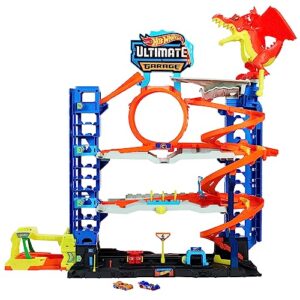 Hot Wheels Ultimate Garage City Playset with Multi-Level Racetrack