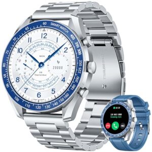 Smartwatch Fitness Watch Call Function - 1.39" Smart Watch for Men with Heart Rate Blood Pressure Oxygen Sleep Monitor Waterproof Step Counter 100+ Sports Activity Trackers for Android iOS Round