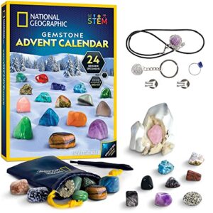 NATIONAL GEOGRAPHIC Gemstone Advent Calendar 2023 - Advent Calendar for Kids with 24 Gemstones