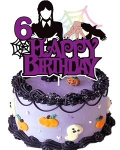 YOOYEH 1 PCS 6th Wednesday Party Cake Toppers