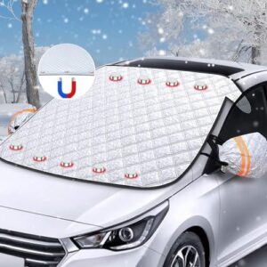 Car Windshield Cover Sun Shade Windscreen Cover Car Windscreen Protector Sunshade Keep Car Cool Windshield Dust Cover Magnets (L-suv)