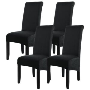 Velvet Large Size Dining Chair Covers Set of 4