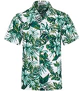 iCKER Hawaiian Shirt Beach Shirt Mens Short Sleeve Shirt Floral Classic Shirt Print Casual Regula...