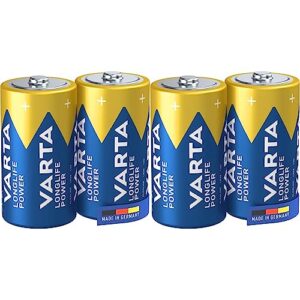 VARTA Longlife Power C Baby LR14 Alkaline Batteries (4-pack) - Made in Germany - ideal for toys