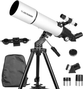 Celticbird 80mm Aperture 600mm Refractor Telescopes for Astronomy Adults