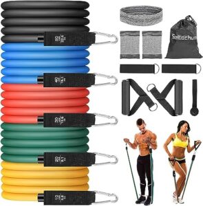 Resistance Bands Set Men Women Heavy Duty Exercise Bands 14Pcs