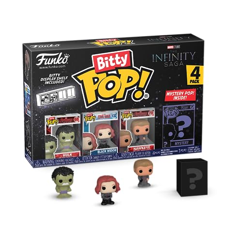 Funko Bitty POP! Marvel and A Surprise Mystery Mini Figure - 0.9 Inch (2.2 Cm) - Marvel Comics Collectable - Stackable Display Shelf Included - Gift Idea - Party Bags Stocking - Cake Toppe