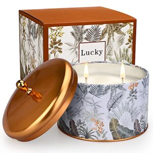 Christmas Scented Candles Gifts for Women CREASHINE 14.1oz Large Soy Candles Dual Wicks Ladies Birthday Gifts Perfume Set Relaxing Candle for Home 50 – 65 Hours Burn Time