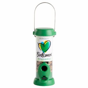 Bird Feeders For Small Birds - Jacobi Jayne® Bird Lovers™ Small Seed Feeder - Hanging Bird Feeder For Seeds And Blends - 0.5 Litre Capacity. Easy Clean Feeder With Quick Release Perches And Base