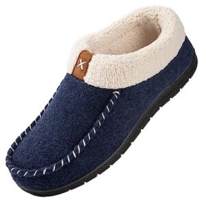 VeraCosy Women's Wool Felt Hi-Top Memory Foam Moccasin Slippers with Comfort Fleece Lining