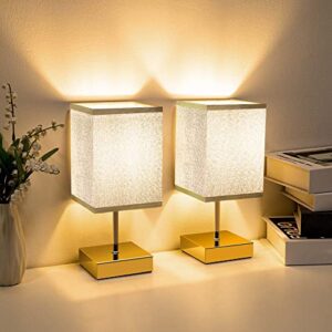 RadiantBeam Bedside Lamps Set of 2 with E27 LED Bulb Included