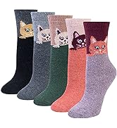 Chalier Cozy Women Winter Merino Wool Socks Ladies Thermal Vintage Wool Socks Thick Warm Soft Bre...