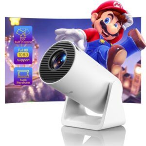 【Auto Keystone & 270°Rotatable Stand】Mini Projector