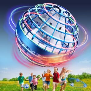Flying Ball Hover Boomerang Ball: Flying Orb Ball Toy Magic Floating Ball with 360° Rotating RGB Lights Hand Controlled Flying Spinner Mini Drone