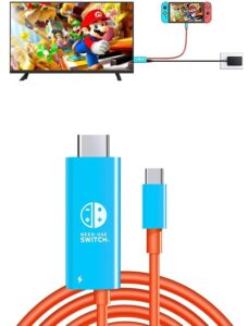 GKEAPZA Switch Dock HDMI Cable 4k Video Output 100W PD Fast Charge for Switch/OLED 2M Conversion Cable for TV Docking Mode on NS Switch/OLED