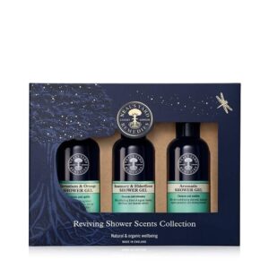Neal’s Yard Remedies Reviving Shower Scents Collection Gift Set | Uplifting Shower Gels With Organic Essential Oils | Vegan Shower Gels Made With Organic Ingredients