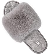 LongBay Women's Woolen Slippers, Sherpa Memory Foam Fluffy Moccasin with Soft Plush Fleece Lining...
