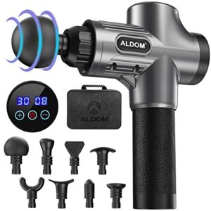 ALDOM Massage Gun Deep Tissue 30 Adjustable Speeds 8 Massage Heads