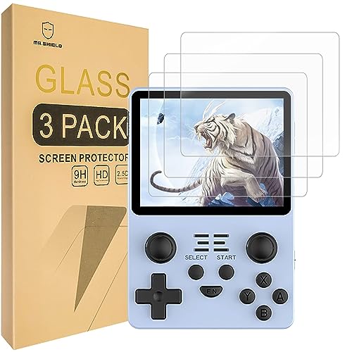 Mr.Shield [3-Pack] Screen Protector For Powkiddy RGB20S [Tempered Glass] [Japan Glass with 9H Hardness] Screen Protecto