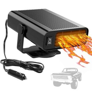 Showvigor Portable 12V Car Heater That Plug into Cigarette Lighter Windshield Defroster & Defogger 2 in 1 Fast Automobile Heater Demister Vehicle Heater Fan Suitable for All Car