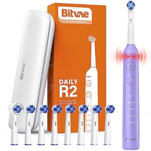 Bitvae R2 Rotating Electric Toothbrush for Adults with 8 Brush Heads