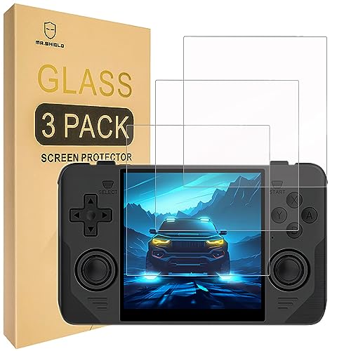 Mr.Shield Screen Protector For Powkiddy RGB30 [3-Pack][Tempered Glass] [Japan Glass with 9H Hardness] Screen Protecto