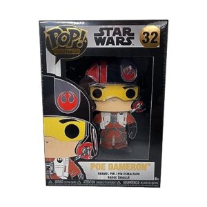 Loungefly POP! Large Enamel Pin STAR WARS: Poe Dameron - Star Wars Enamel Pins - Cute Collectable Novelty Brooch - for Backpacks & Bags - Gift Idea - Official Merchandise - Movies Fans