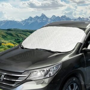 ASAB Car Windscreen Cover with Bag Universal Anti Frost Windshield Protector Anti Frost Shield Freeze Ice Snow and Bird Poo UV Protection Car Windshield Snow Cover Cooling Ice Cover for Car Waterproof